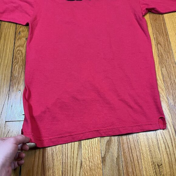 Vintage Pace University Long Sleeve Shirt S Champion USA 90s Airbrush Lopsided - Picture 9 of 9